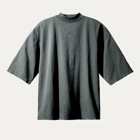 Yeezy Gap Engineered by Balenciaga Logo 3/4 Sleeve Tee Dark Grey - Picture 1 of 1